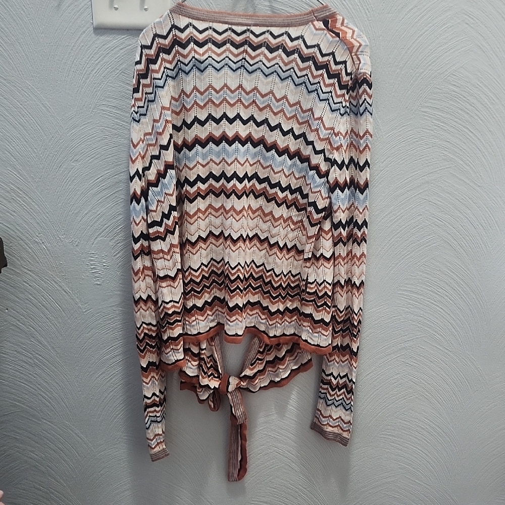 Missoni Chevron Patterned Cardigan in Cream, Brown, and Black - Picture 6 of 6